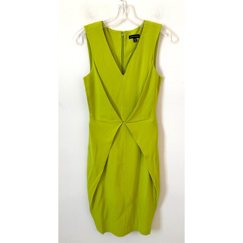 Universal Standard Sheath Rayon Midi Dress Green Size 0-00 NEW